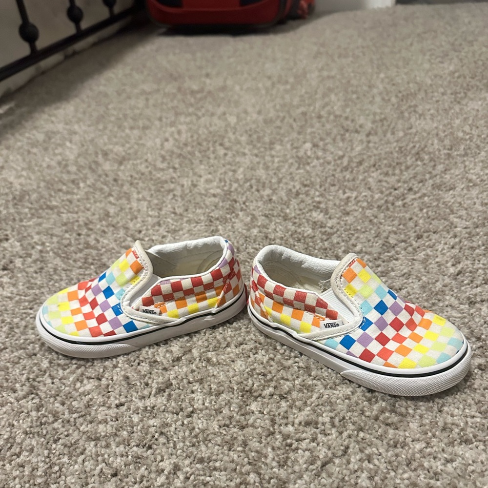 Girls slip on rainbow Vans